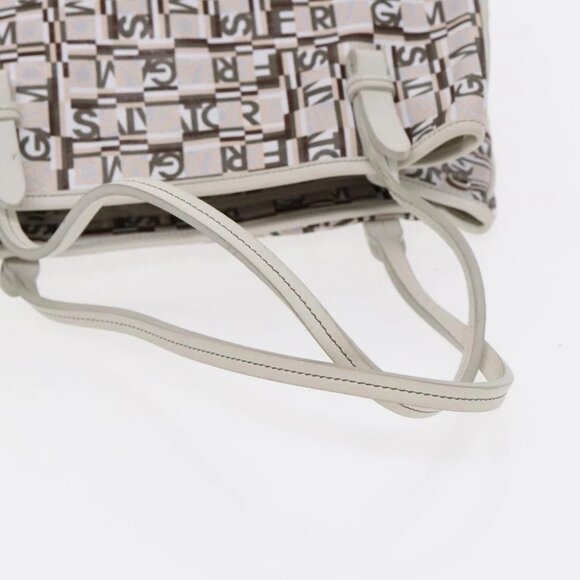 Salvatore Ferragamo Tote Bag Leather White Silver Auth 94246 - Picture 10 of 14